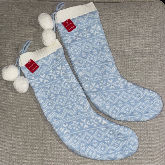 Blue and White Christmas Stockings - Picture 1 of 3